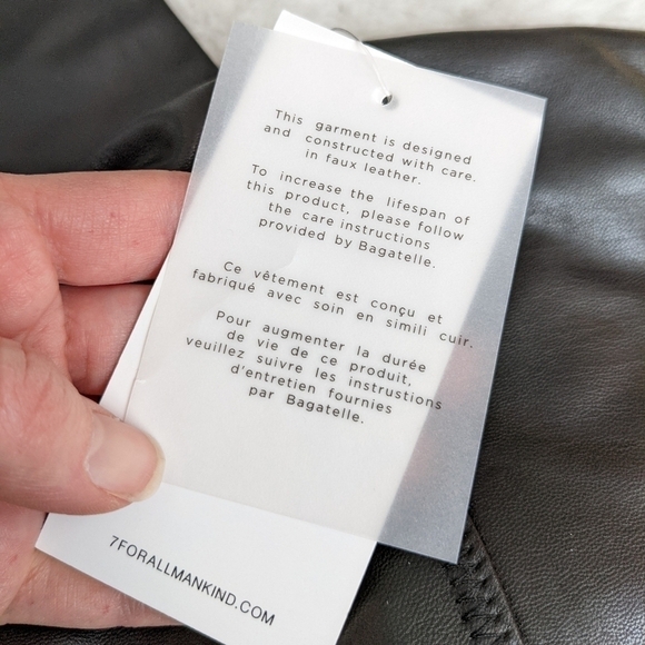 7fam leather look faux vegan leggings black 3x plus - Picture 5 of 11